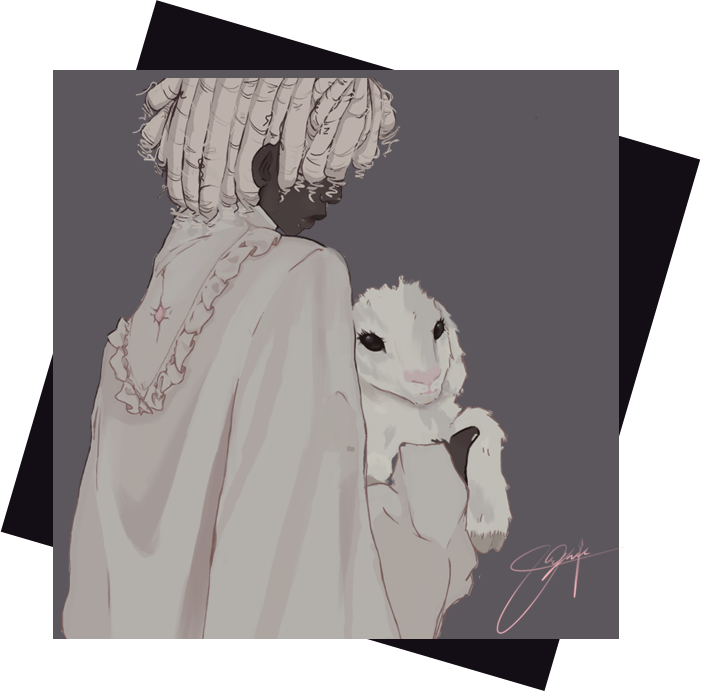 Drawing of a red and pink clown