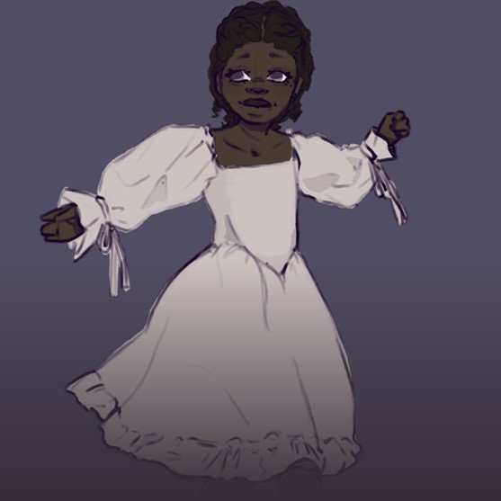 drawing of a black girl